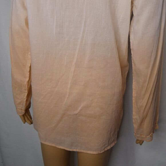 Kaaku Ombre Embroidered Boho Blouse Long Sleeve Free One Size Lightweight - Picture 10 of 10